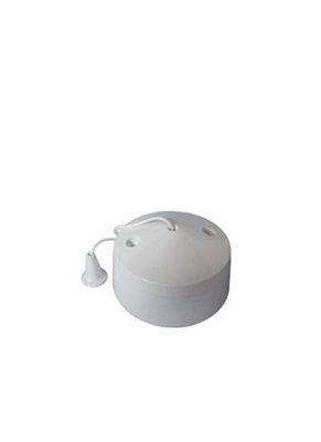 B&Q -  6A Ceiling Pull Switch One Way Cedcps1WhiteCompact Ceiling Lighting Switch