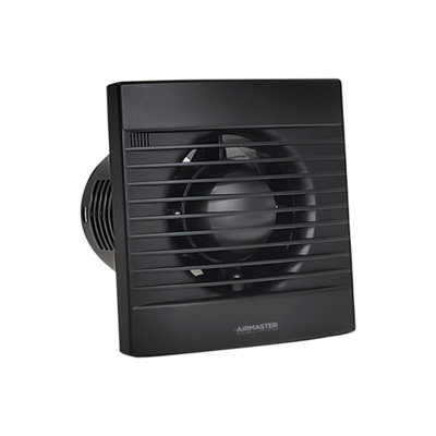 Airmaster 4" Extractor Fan With Timer And HumidstatMatt Black from B&Q