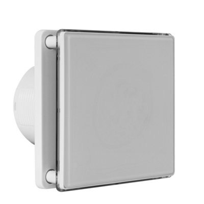 Airmaster 4 Inch Decorative Extractor Fan With White Glass And Timer from B&Q