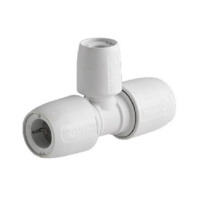 Hep2O 90 Degree Branch Reduced Tee White 22X22X15mm Hd13/22W from B&Q