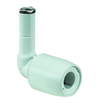 B&Q -  90 Degree Spigot Elbow Single Socket White 10mm Hd4/10W