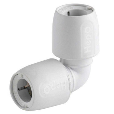 Wavin Hd5/15W Hep2O Elbow 90Deg White 15mm from B&Q