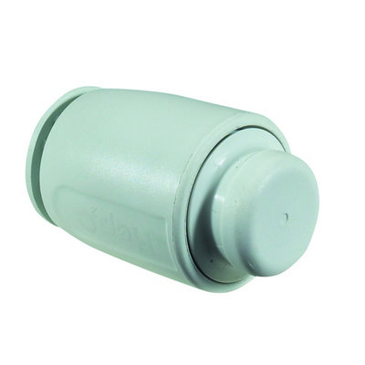 Hep2O Demountable Stop End White 10mm Hd62/10W from B&Q