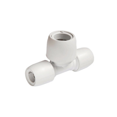 Hep2O Double End Reduced Tee White 15X15X22mm Hd18/22W from B&Q