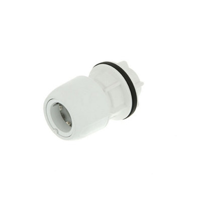 Hep2O Tank Connector White 15mm Hx20/15W from B&Q