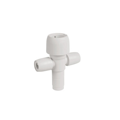 Hep2O 2 Port Manifold 22X10mm Socket & Closed Spigot White Hx92/22W from B&Q
