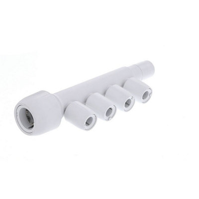 Hep2O Four Port Manifold Socket And Closed Spigot 22 X 10mm Hx96/22W from B&Q