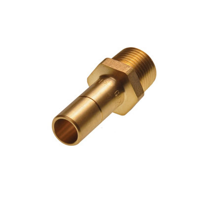 Hep2O 15mm X 1/2In Brass Adaptor Spigotmale Bsp H X 31/15W from B&Q