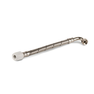Hep2O Flexible Tap Connector 15mm X 1/2In X 300mm Hep2O X Elbow Bsp Nut Braided 2 Pack Hd125D/15W from B&Q