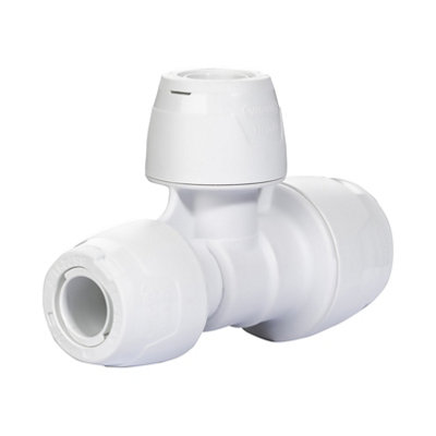 Hep2O Keyless Branch End Reduced Tee 15X10X10mm White Plastic Plumbing Fitting Kl14-15 from B&Q
