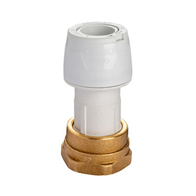 Hep2O Keyless Striaght Tap Connector 15mmx3/4" White Plastic Plumbing Fitting Kl25B-15 from B&Q