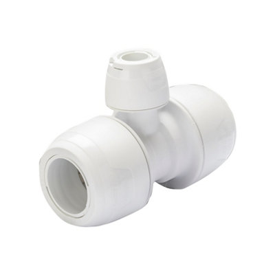 Hep2O Keyless Branch Reduced Tee 90 22X22X10mm White Plastic Plumbing Fitting Kl13A-22 from B&Q