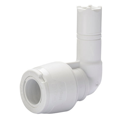 Hep2O Keyless Elbow Spigot 15mm Pushfit/spigot White Plastic Plumbing Fitting Kl4-15 from B&Q