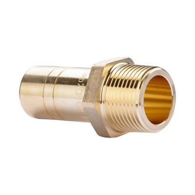 Hep2O Keyless Brass Adaptor 22mmx3/4" Spigot/ Male White Plastic Plumbing Fitting Kl31-22 from B&Q