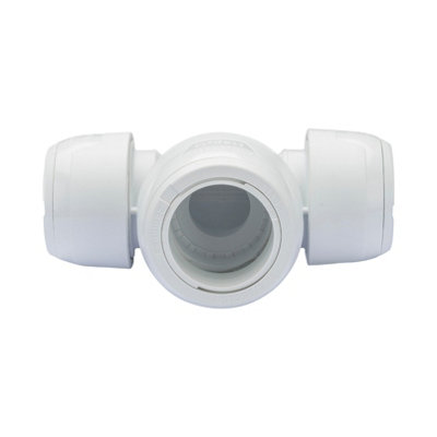 Hep2O G5 Tee Reduced Ends 22X22X28mm White Plastic Plumbing Fitting Kl18-28 from B&Q