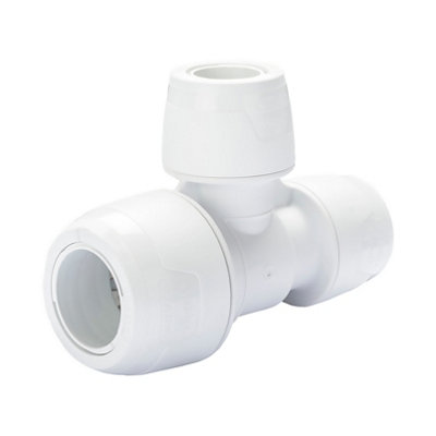 Hep2O Keyless Branch End Reduced Tee 22X15X15mm White Plastic Plumbing Fitting Kl14-22 from B&Q