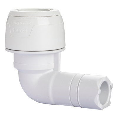 Hep2O Keyless Elbow Spigot 22mm Pushfit/spigot White Plastic Plumbing Fitting Kl4-22 from B&Q