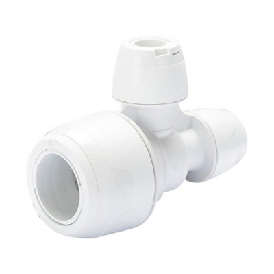 Hep2O Keyless Branch End Reduced Tee 22X10X10mm White Plastic Plumbing Fitting Kl14A-22 from B&Q