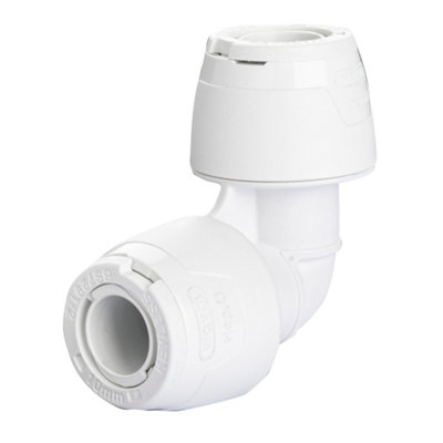 Hep2O Keyless Elbow 90 10mm White Plastic Plumbing Fitting Kl5-10 from B&Q
