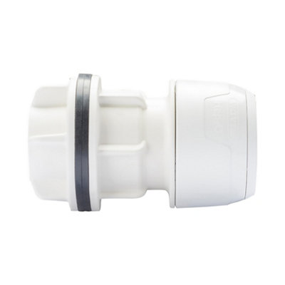 Hep2O Keyless Tank Connector 22mmx3/4" White Plastic Plumbing Fitting Kl20-22 from B&Q