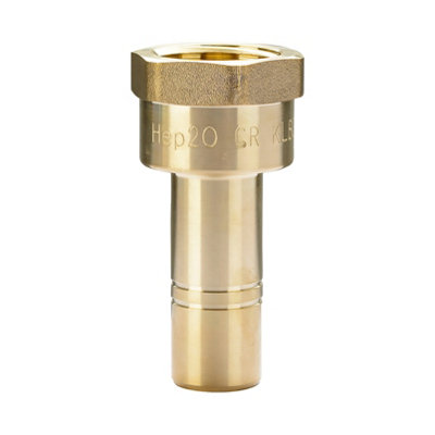 Hep2O Keyless Brass Adaptor 15mmx1/2" Spigot/ Female White Plastic Plumbing Fitting Kl30-15 from B&Q