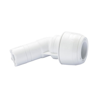 Hep2O Keyless Elbow 45 Spigot 22mm Pushfit/spigot White Plastic Plumbing Fitting Kl8-22 from B&Q