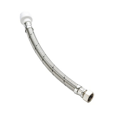 Hep2O Keyless Flexi Tap Connector 15mmx1/2" 300mm White Plastic Plumbing Fitting Kl125A-15 from B&Q