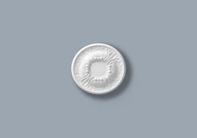 Yes-Online Ceiling Rose Carla Resin Strong Lightweight Easy Fix 30Cm Diameter Paintable from B&Q