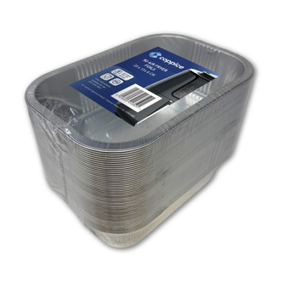 50 Pk Coppice Strong Aluminium Foil Containers For Air FryerBbq & Food Storage 20Cm X 13Cm X 6Cm. FreezerMicrowave & Oven Safe from B&Q