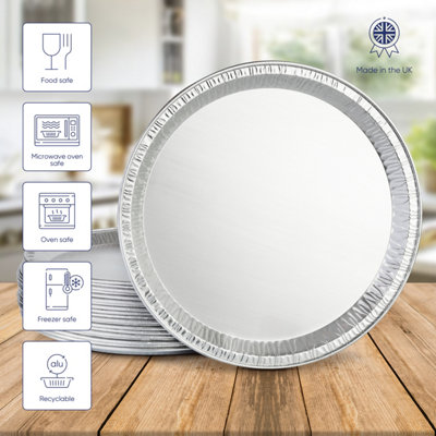 10 Pk Coppice Silver Round Aluminium Foil Platters For PartiesBuffets & Entertaining 31Cm Food Safe from B&Q
