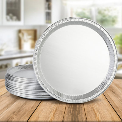 20 Pk Coppice Silver Round Aluminium Foil Platters For PartiesBuffets & Entertaining 31Cm Food Safe from B&Q