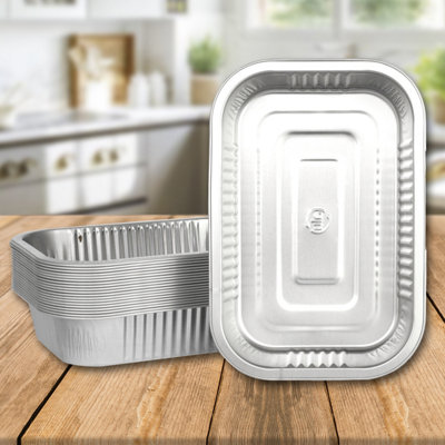 20 Pk Coppice Strong Aluminium Foil Containers For Air FryerBbq & Food Storage 20Cm X 13Cm X 4Cm. FreezerMicrowave & Oven Safe from B&Q