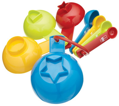 KitchenCraft Let's Make 8 Piece Measuring Cup And Spoon Set from B&Q