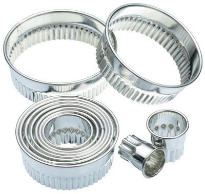 Kitchencraft Eleven Fluted Cutters With Metal Storage Tin from B&Q