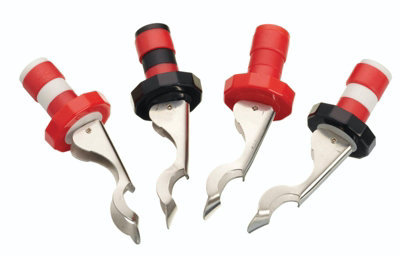 KitchenCraft Set of Four Lever-Arm Action Bottle Stoppers - Image 3
