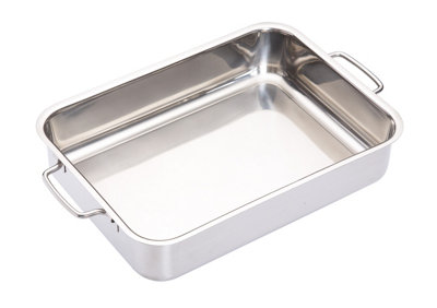 Masterclass Stainless Steel Heavy Duty 32Cm X 23Cm Roasting Pan from B&Q
