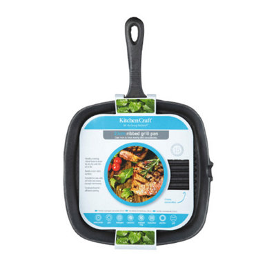 Kitchencraft Enamelled Cast Iron Square Grill Pan from B&Q