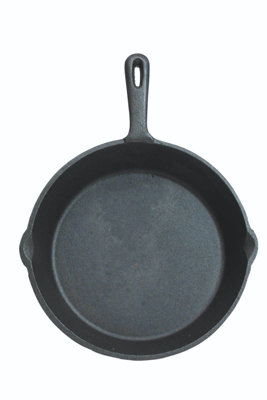Kitchencraft Deluxe Cast Iron 24Cm Round Plain Grill Pan