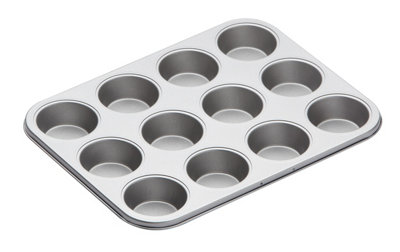 Kitchencraft Unisex Mid Grey Non-Stick 12 Hole Muffin Tray, Carbon Steel, 35.5 X 27.5Cm In | Size: 35.5 X 27.5 Cm - Image 4