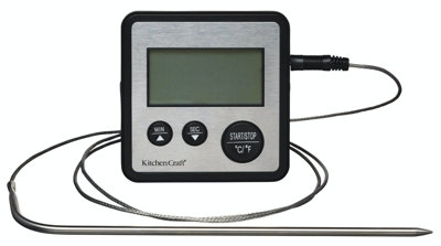 Kitchencraft Digital Cooking Thermometer And Timer from B&Q