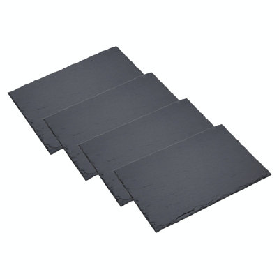 Artesà Black Slate Placemats 30X20Cm Gift Boxed Pack Of 4 from B&Q