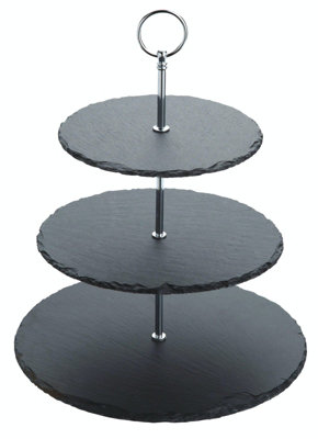 Artesà Artesa Appetiser Slate 3 Tier Serving Stand / Cake Stand With Carry Handle from B&Q