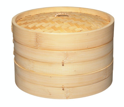 Kitchencraft World Of Flavours Oriental Large Two Tier Bamboo Steamer from B&Q