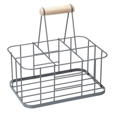 Kitchencraft Grey Living Nostalgia Wire Six Bottle Carrier