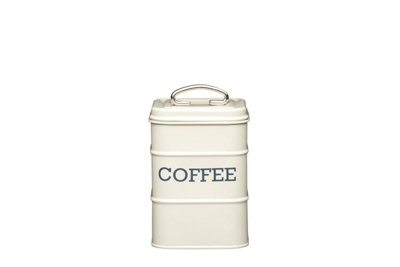 Rackhams Cream Living Nostalgia Antique Coffee Tin - Carbon Steel - Canister - Image 6