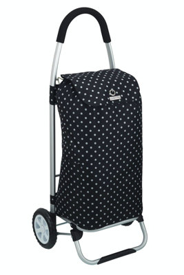 KitchenCraft Black Polka Dot Foldable Shopping Trolley - Image 5