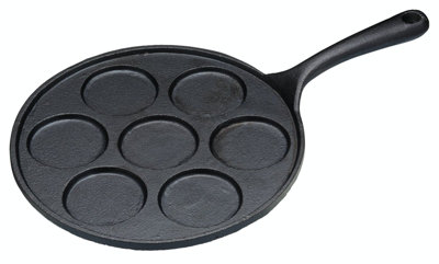 Kitchencraft Pancake Pan 7 Flat Hole Blinis Non-Stick Mini Pan Crepe Maker from B&Q