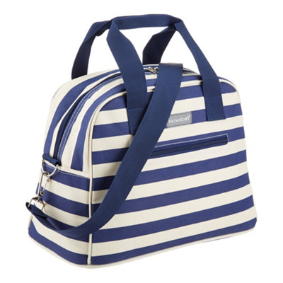 Kitchencraft Lulworth 11.5 Litre Blue Stripe Holdall Style Cool Bag from B&Q