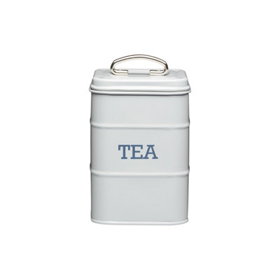 KitchenCraft Living Nostalgia French Grey Tea Tin from B&Q