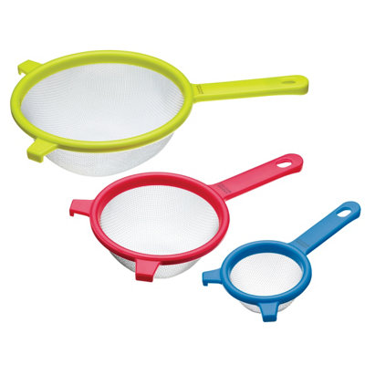 Colourworks Unisex Multicolor Set Of 3 Stainless Steel Fine Mesh Round Sieves - Image 5